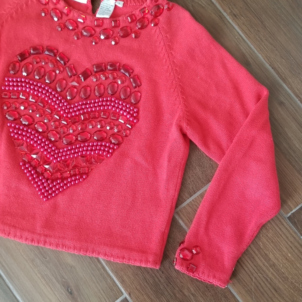 Vintage 90s Cropped Embellished Sweater